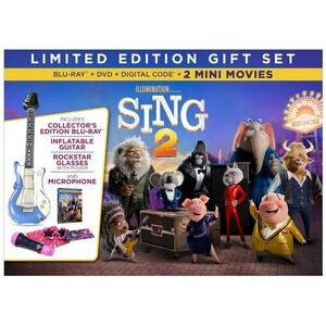 Sing 2 Limited Edition Gift Set Walmart Exclusive Blu-Ray + DVD + Digital Copy